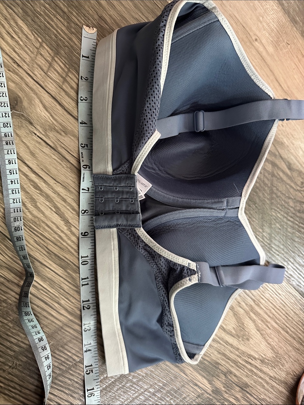 Wacoal contour underwire convertible Sports Bra blue with gray Trim size 40DD - Picture 14 of 14